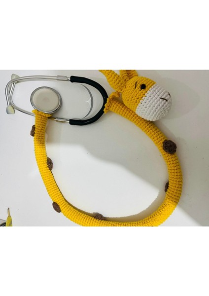 Amigurumi Örgü Zürafa Steteskop Kılıfı 1 Adet