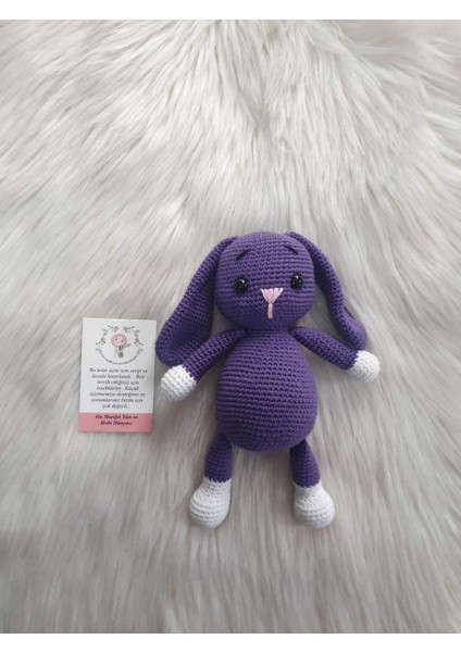 Amigurumi Organik Örgü Oyuncak Tavşan 1 Adet