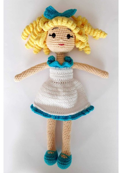 Turkuaz Bebek Amigurumi Organik Oyuncak 1 Adet