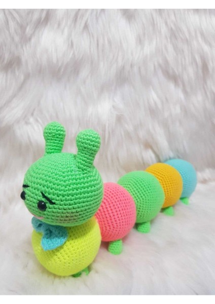 Amigurumi Örgü Oyuncak Tırtıl 1 Adet