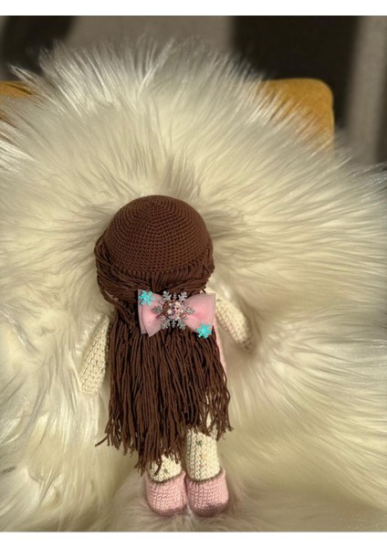 Elite Gözlüklü Uzun Saçlı Sevmli Oyun Arkadaşı Amigurumi Bebek 1 Adet