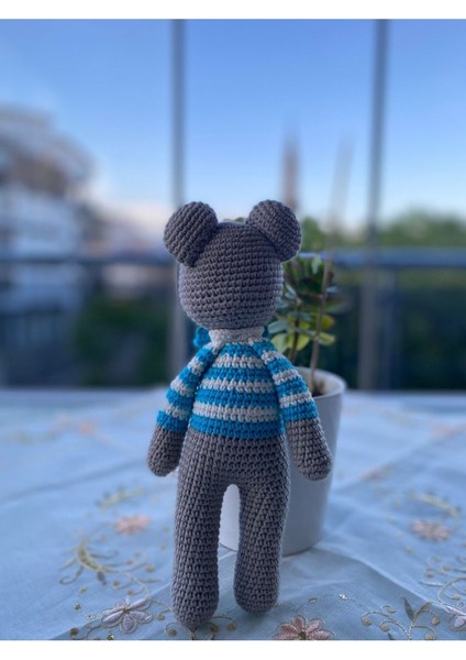 Gri Ayıcık Amigurumi Organik Oyuncak 1 Adet fiyatları