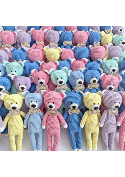 Elite Amigurumi Bebek Uyku Arkadaşı Ayıcık, Örgü Oyuncak, Uyku Oyuncağı, Uyku Arkadaşı Bebek 1 Adet