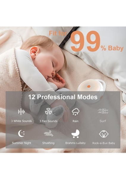 Elite Gece Işığı ile Taşınabilir Beyaz Gürültü Makinesi Bebek, Bebekler ve Yetişkinler Için Ses Makinesi 1 Adet