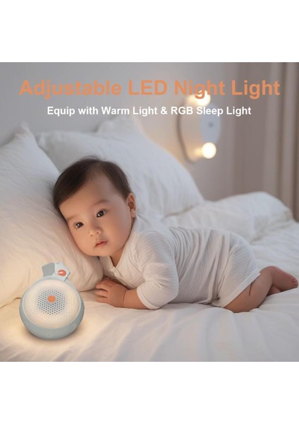 Elite Gece Işığı ile Taşınabilir Beyaz Gürültü Makinesi Bebek, Bebekler ve Yetişkinler Için Ses Makinesi 1 Adet