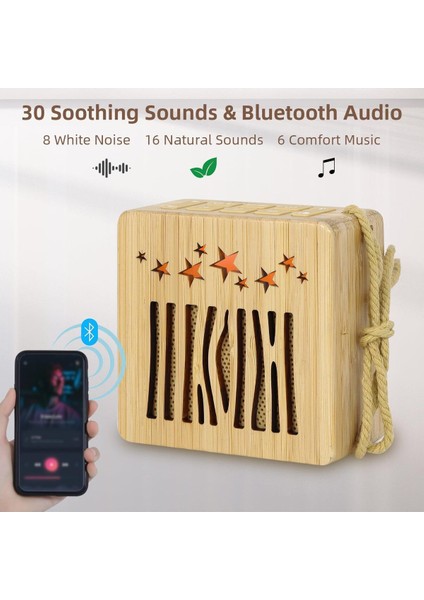 Elite Beyaz Gürültü Makinesi, 30 Ses ve Bluetooth Ile, Taşınabilir Uyku Yardımcı Ses 1 Adet
