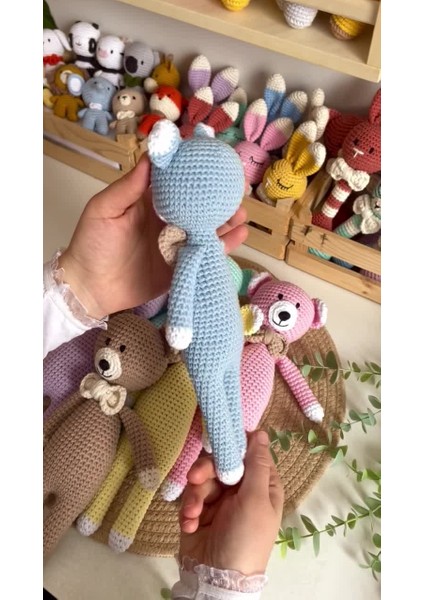 Amigurumi Oyuncak Bebek Uyku Arkadaşı, Örgü Bebek Oyuncak, Uyku Arkadaşı Ayıcık, Amigurumi Bebek 1 Adet fiyatları