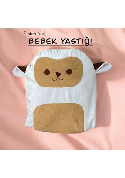 Elite Bebek Yastığı - Kuzucuk Bebek ve Çocuk Sevimli Hayvan Yastığı Uyku Arkadaşları Süs Yastıkları 1 Adet