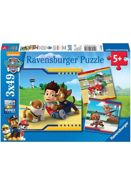 93694 Paw Patrol 3X49 Parça Ravensburger Puzzle