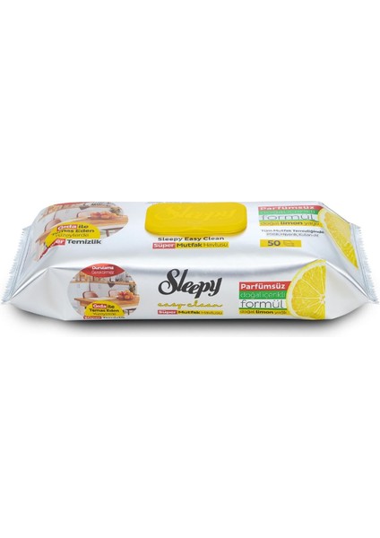 Easy Clean Yüzey Temizlik Mutfak Havlusu -Mendili 50 Yaprak Limon Yağlı (9lu Set) 450 Yaprak fiyatları