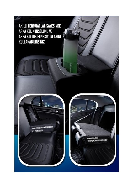 Skoda Yeti Lüx Oto Koltuk Kılıfı Ön Arka Takım Eagle Serisi Siyah fiyatları