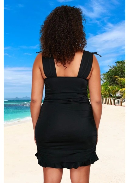 Konforlu Modern Derin V Yaka Büyük Beden Mayo Plus Size Klora Dayanıklı Rahat Kesim fiyatları