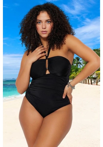 Konforlu Modern Bağlamalı Büyük Beden Mayo Plus Size Şık Detaylı Su Sporları Için modelleri