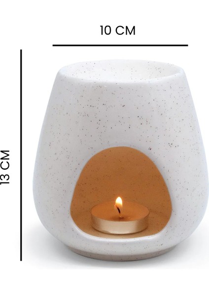 Deco Enyo Seramik Buhurdanlık - Krem - 11 cm fırsatları
