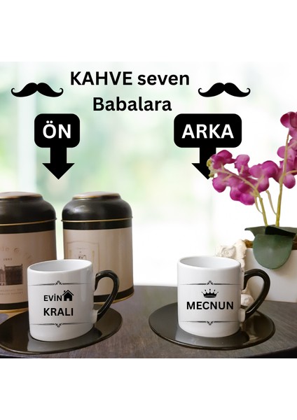 Babalar Günü Için Kişiselleştirilebilir Porselen Kahve Fincanı(Tekli) – Kişiye Özel ve Şık Hediye