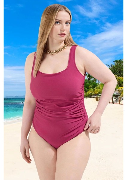 Konforlu Modern Büzgülü Büyük Beden Mayo Su Sporları Için Yüksek Konfor Uv Korumalı modelleri