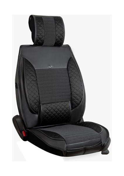 Jeep Compas Lüx Deri Oto Koltuk Kılıfı Ön Arka Takım (Elit) Tam Siyah indirimleri