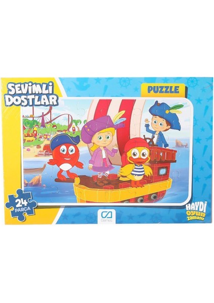 CAFRM-5121-5122 Sevimli Dostlar Frame Puzzle 24 Parça