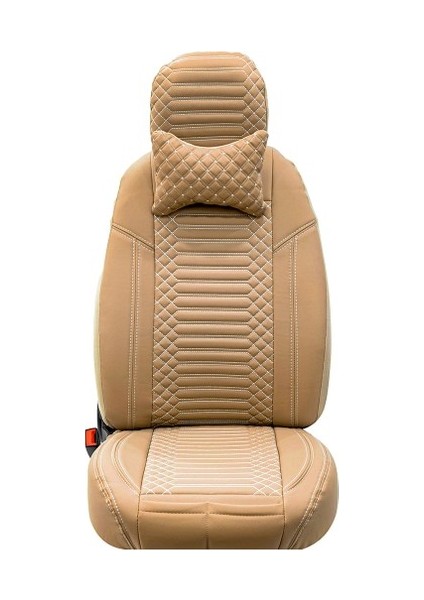 ford Focus 2 Lüx Full Deri Oto Koltuk Kılıfı Ön Arka Takım (Giydirme Tip) Bej fiyatları