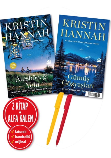 Alfa Kalem+Kristin Hannah 2 Kitap (Ateşböceği Yolu+Gümüş Gözyaşları) Roman Yeni Doğan Kitap