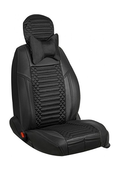 Jeep Comander Lüx Full Deri Oto Koltuk Kılıfı Ön Arka Takım (Giydirme Tip) Tam Siyah indirimleri