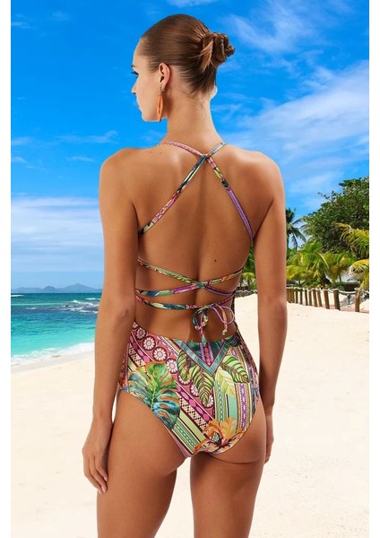 Modern Desenli Mayo Klora Dayanıklı Esnek Kumaş Banyo Kıyafeti Yaz Koleksiyonu Yüzme Mayosu fiyatları