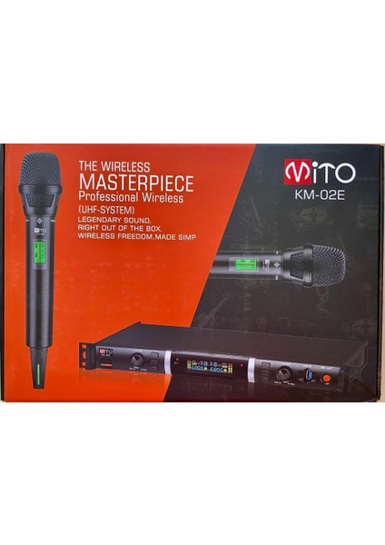 KM-02EE Çift El Uhf 2X100 Full Digital Telsiz Mikrofon