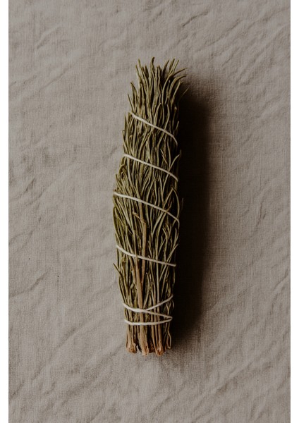 %100 Doğal Biberiye Demet Tütsü | Rosemary Smudge Stick | 15-18 cm | 18-22 gr | El Yapımı Bitkisel Tütsü