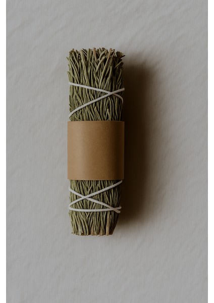 %100 Doğal Biberiye Demet Tütsü | Rosemary Smudge Stick | 15-18 cm | 18-22 gr | El Yapımı Bitkisel Tütsü