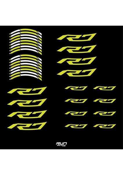 Yamaha Yzf R7 Yeşil Jant Şeridi Sticker