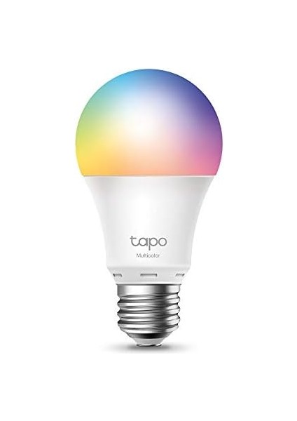 Tapo L530E, Çok Renkli Akıllı Wi-Fi Ampulü, 8.7 W, 2.4 Ghz, 16.000.000 Renk Tonu, E27 Duy, Amazon Alexa ve Google Home ile Çalışır, Rengi Değiştirilebilir, Hub Gerekmez