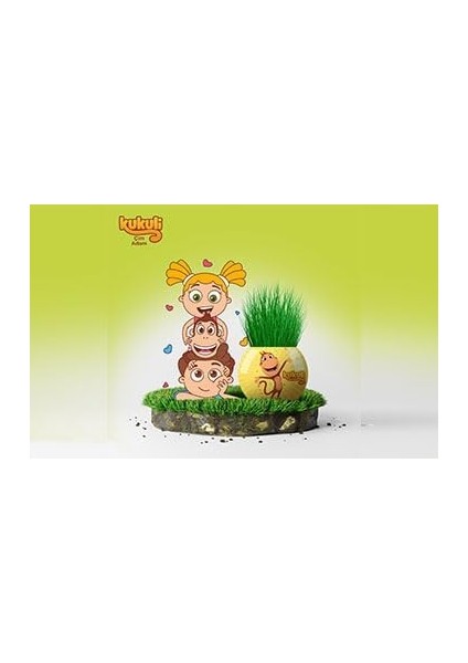 Temalı Çim Adam 6'lı Set - Çocuklar Için Eğitici ve Eğlenceli Bitki Yetiştirme Kiti