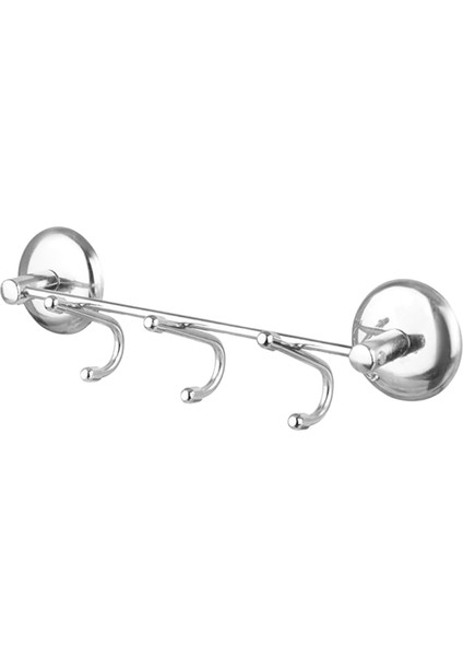 Banyo Lavabo Vidalı Askılık 3'lü Metal Sağlam Aparat Krom Askılık Elbise Havlu Asma Askı