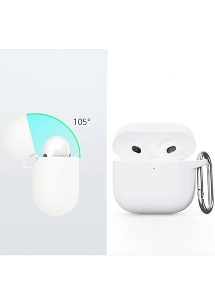 Apple Airpods 4 ile Uyumlu Kılıf 4. Nesil Airp-Ods Kılıf 2024 Professional Termoplastik Soft Kancalı Tam Kaplayan Halcyon Kılıf Airpods 4 ile Uyumlu Kılıf