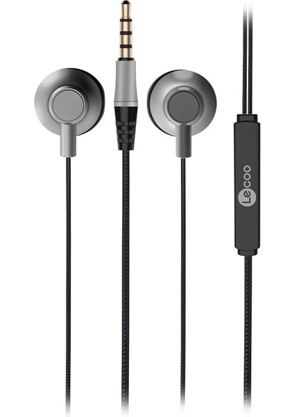 EH101 3.5mm Jack Girişli Gürültü Önleyici Mikrofon Ses Ayarı Panelli Stereo Hd Mikrofon Yüksek Çözünürlüklü Geniş Uyumluluk Ses Spor Iş Kulak Içi Mikrofonlu Kulaklık Siyah