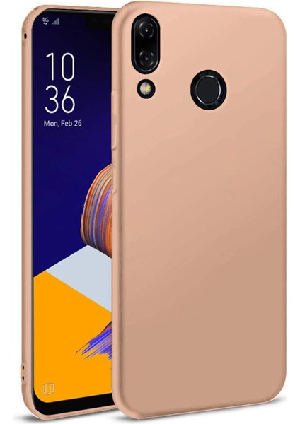 Matte Silicone Asus Zenfone 5 (6.2'') ZE620KL Için Kılıf Rose Gold [zenfone 5 (6.2'') ZE620KL ile Uyumlu Kılıf - Rose Gold]