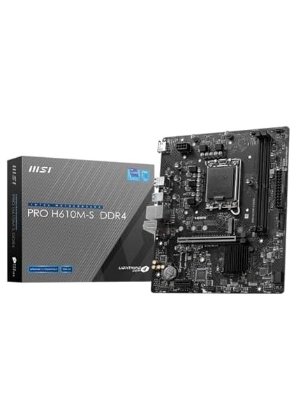 MB Pro H610M-S Ddr4 Soket 1700 Ddr4 3200(OC) HDMI M.2 Usb3.2 1x 1g Lan Matx