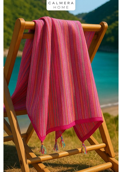 Etnika Peştemal | Ince - Renkli Saçaklı | Plaj Pareo, Deniz, Havuz, Yoga, Pilates Havlusu - Pembe fiyatları