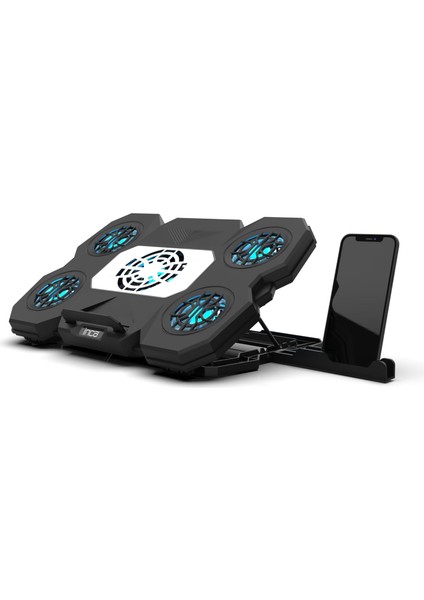 INC-614GMT Empousa 1X100+4X70MM Fan 2600RPM 2xusb Gamıng Notebook Cooler 9 "-17"