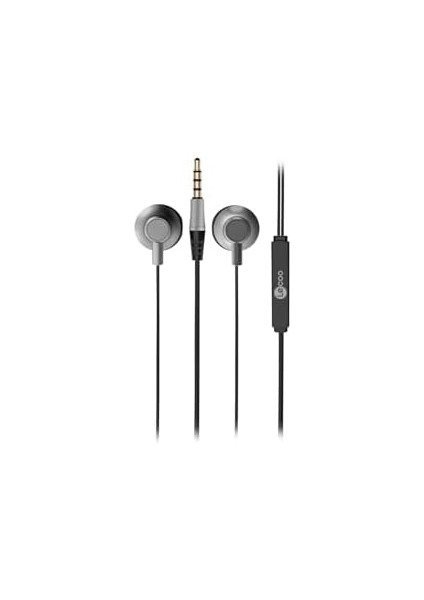 EH101 3.5mm Jack Girişli Gürültü Önleyici Mikrofon Ses Ayarı Panelli Stereo Hd Mikrofon Yüksek Çözünürlüklü Geniş Uyumluluk Ses Spor Iş Kulak Içi Mikrofonlu Kulaklık Siyah