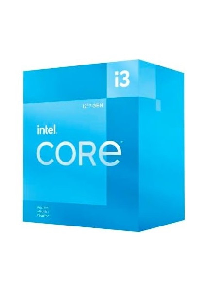 Core I3-12100F 12. Nesil Masaüstü Işlemci (Temel Hız: 3.3ghz, 4 Çekirdekli, LGA1700, Ram Ddr4 ve Ddr5 128 Gb'a Kadar) BX8071512100F
