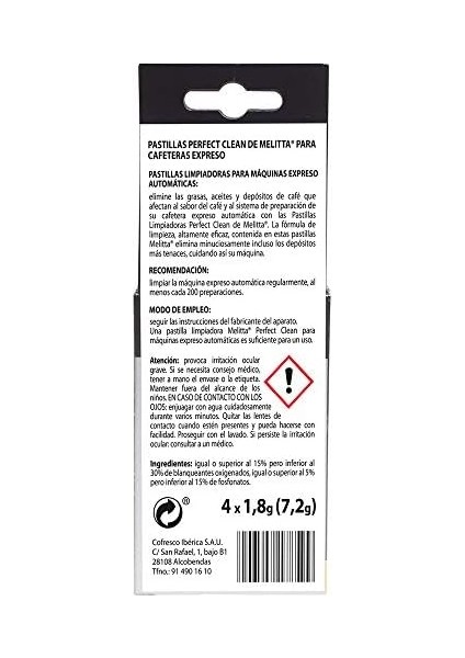 Perfect Clean Kahve Makinesi Temizleme Tableti