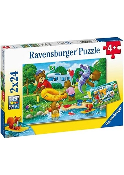 2X24 Parçalı Puzzle Ayı Ailesi Kampta modelleri
