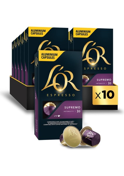 Espresso 10 Supremo x 10 Paket
