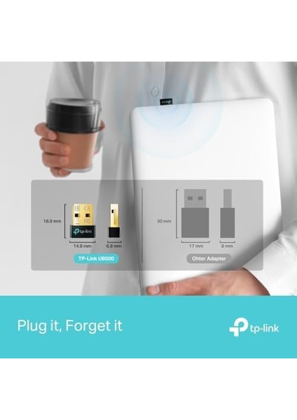UB500, Bluetooth 5.0 Mini USB Adaptör, Siyah