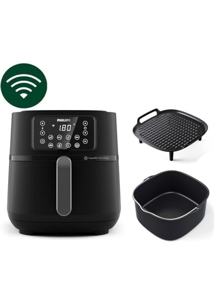 HD9285/96 Airfryer Xxl Fritöz, Uzaktan Bağlantı, 1.4 Kg, 7.2 L Kapasite, Aksesuarlar Dahil