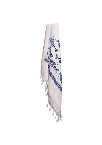 Plaj Banyo Havlusu Hızlı Kuruyan Peştamal Seyahat Banyo Plaj Havuz Deniz Yüzme Spa Fitness Spor Salonu Için Havlu Peştamal Örtü %70 Bambu %30 Pamuk 190*90 cm Ince ve Büyük (Beyaz, Balık)