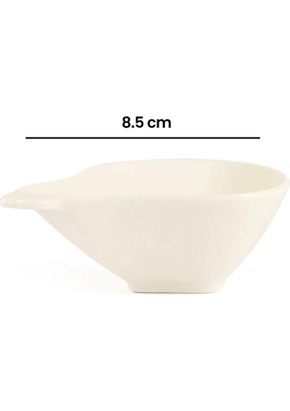 Armut Şekilli Küçük Çerezlik - Beyaz - 8,5 cm