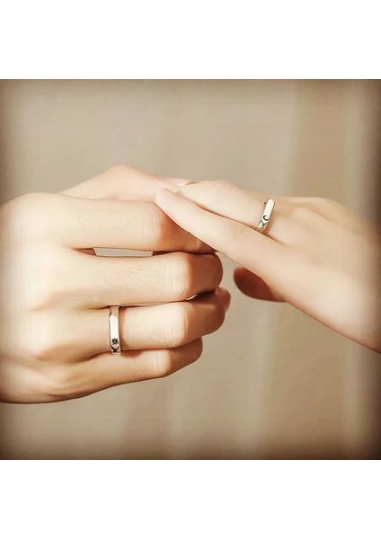 Gece Gündüz Moon Sun Çift Yüzüğü Ahşap Kutu Gönderim fiyatları