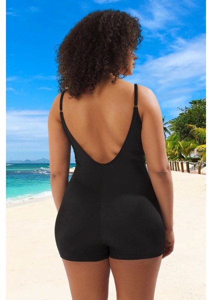 Konforlu Modern Derin V Yaka Büyük Beden Mayo Ergonomik Kesim Rahat Plus Size fiyatları